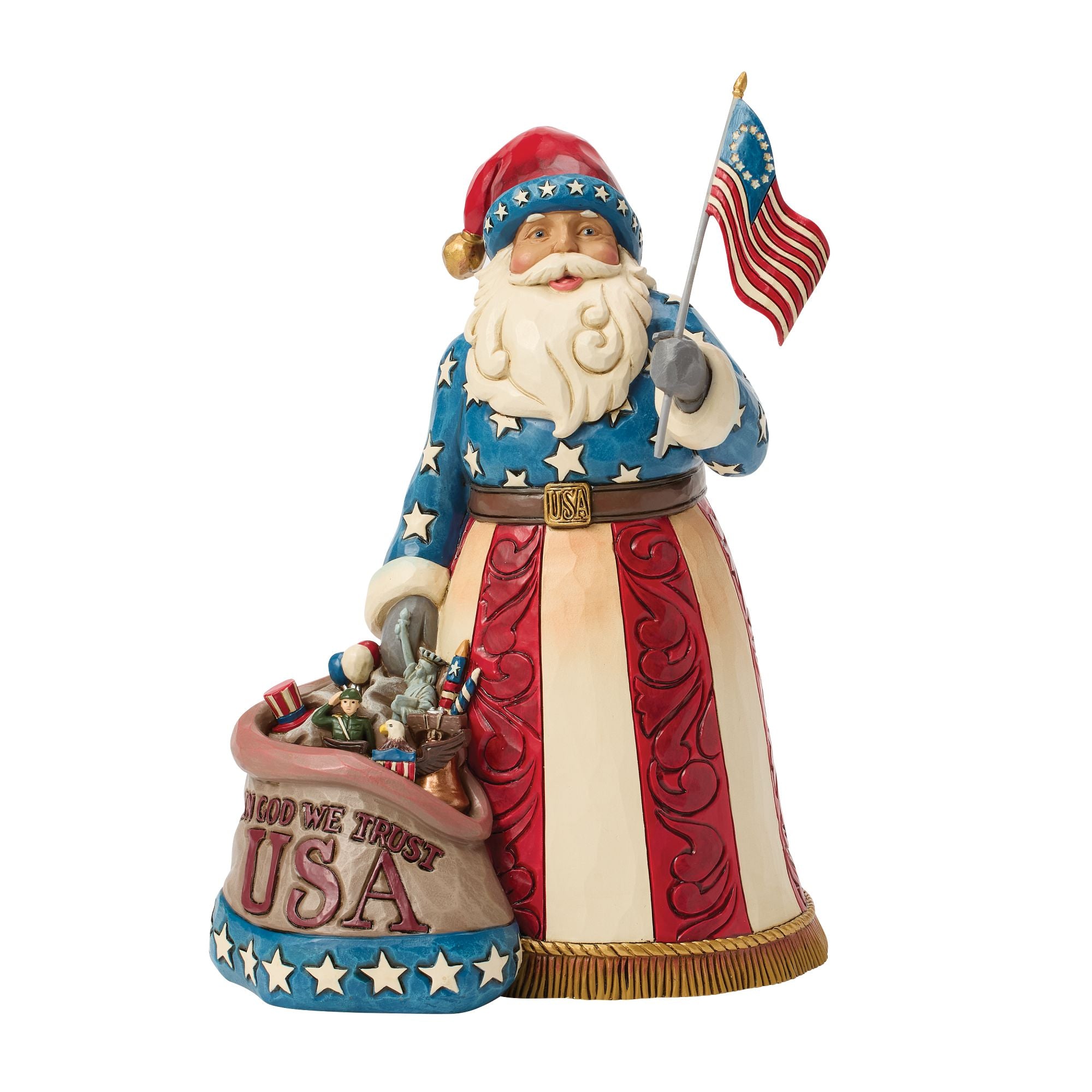 Patriotic Santa w/ Flag Fig – Jim Shore