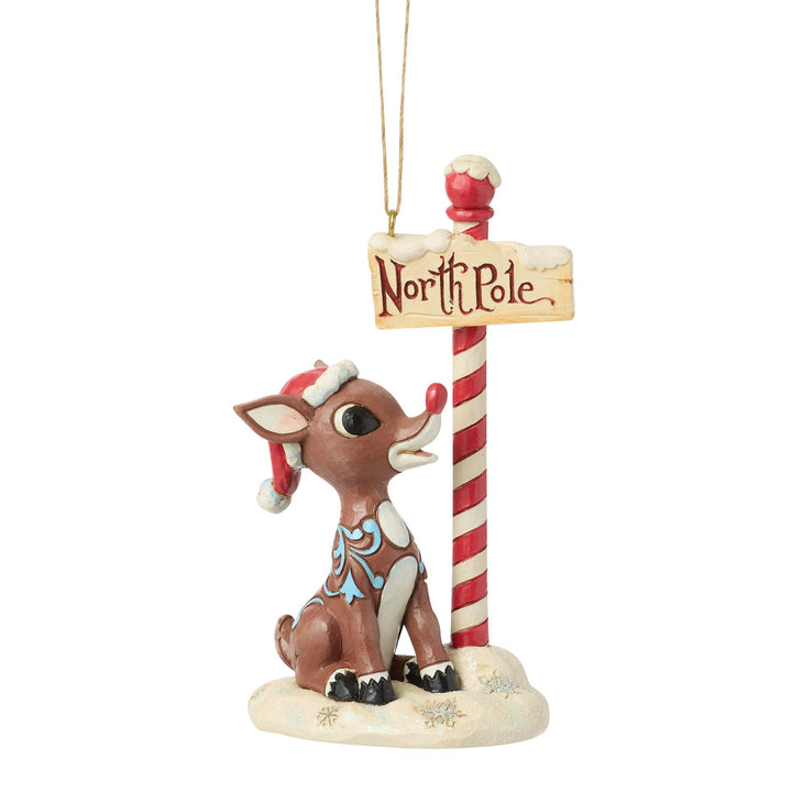 Rudolph by North Pole Sign H/O