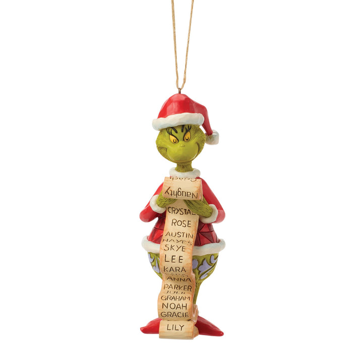 Grinch with List Ornament