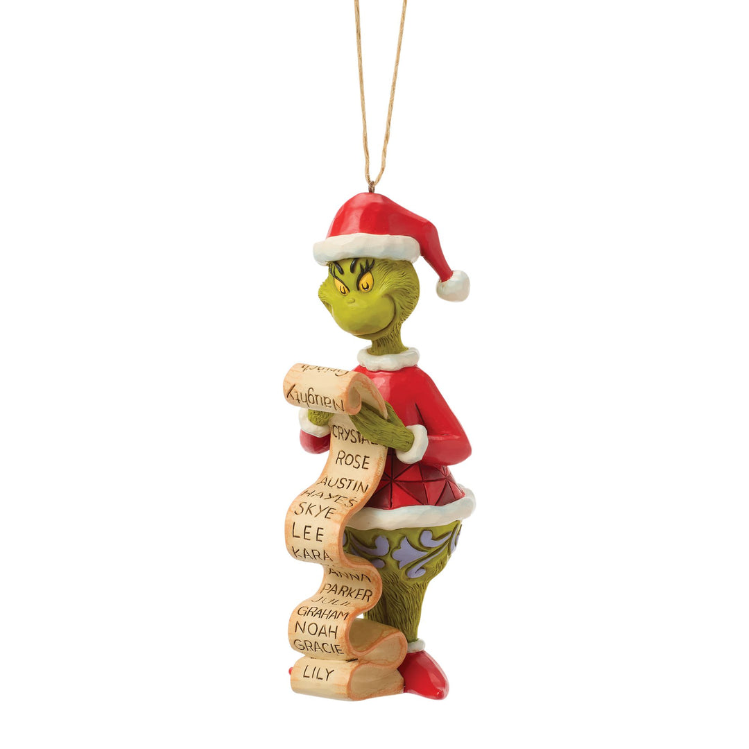 Grinch with List Ornament