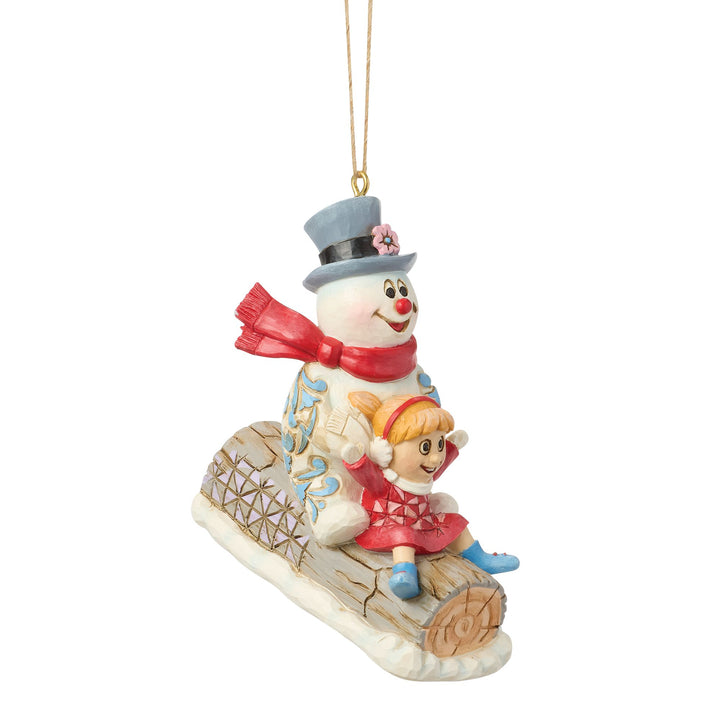 Frosty &amp; Karen in Log Sled H/O