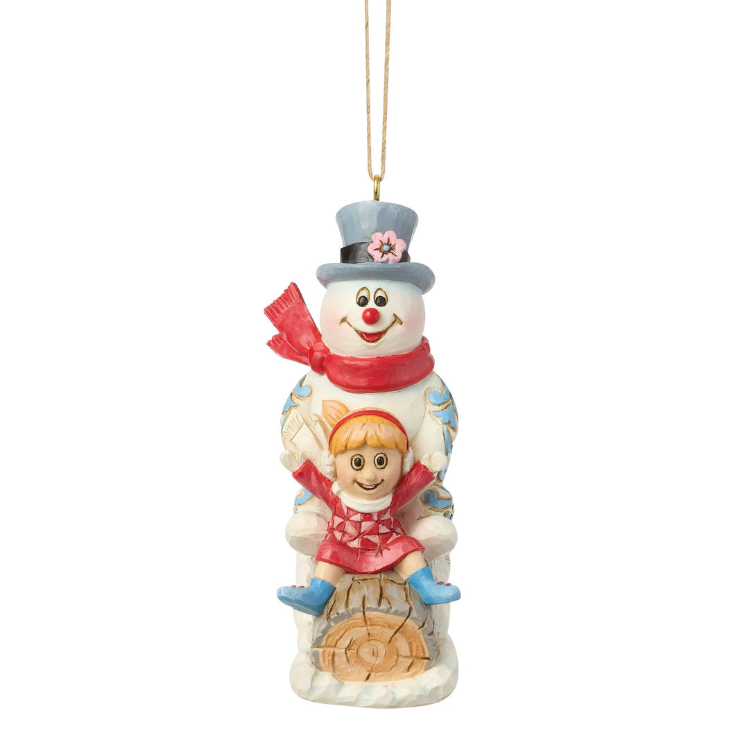 Frosty &amp; Karen in Log Sled H/O