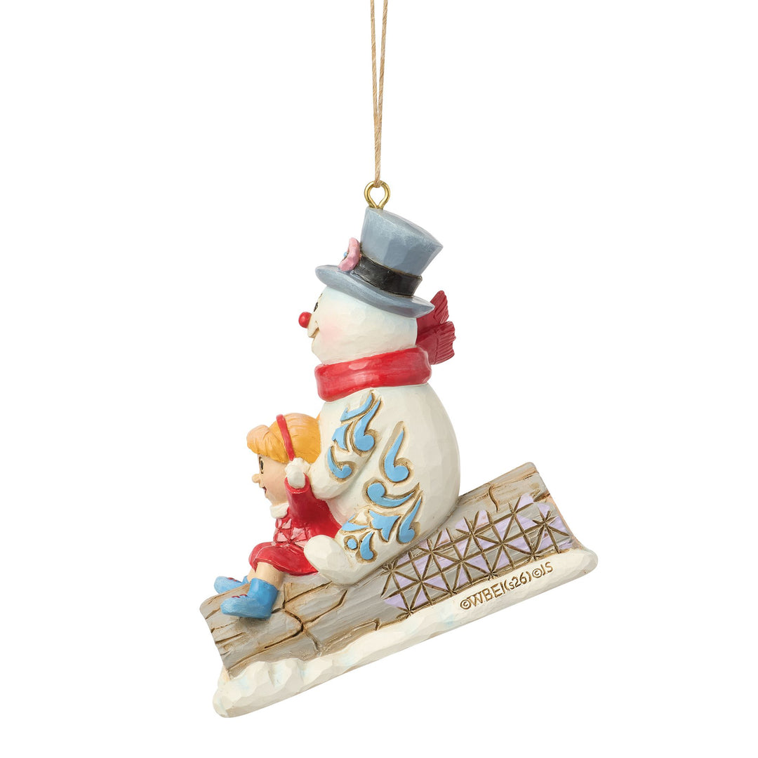 Frosty &amp; Karen in Log Sled H/O