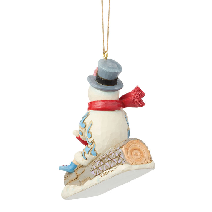 Frosty &amp; Karen in Log Sled H/O