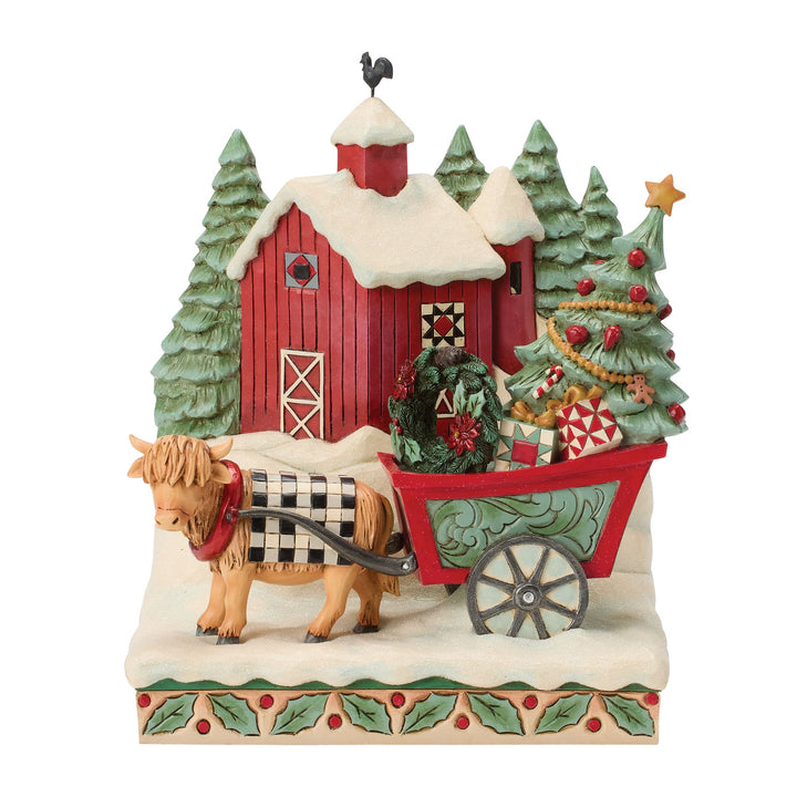 Highland Glen Barn Scene Fig