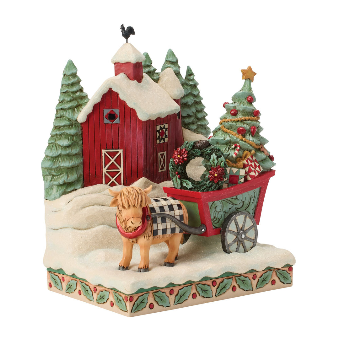 Highland Glen Barn Scene Fig