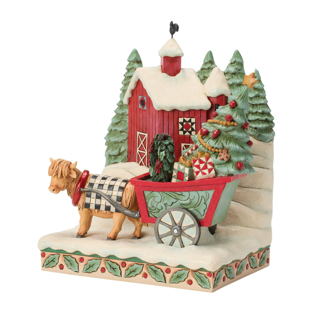 Highland Glen Barn Scene Fig
