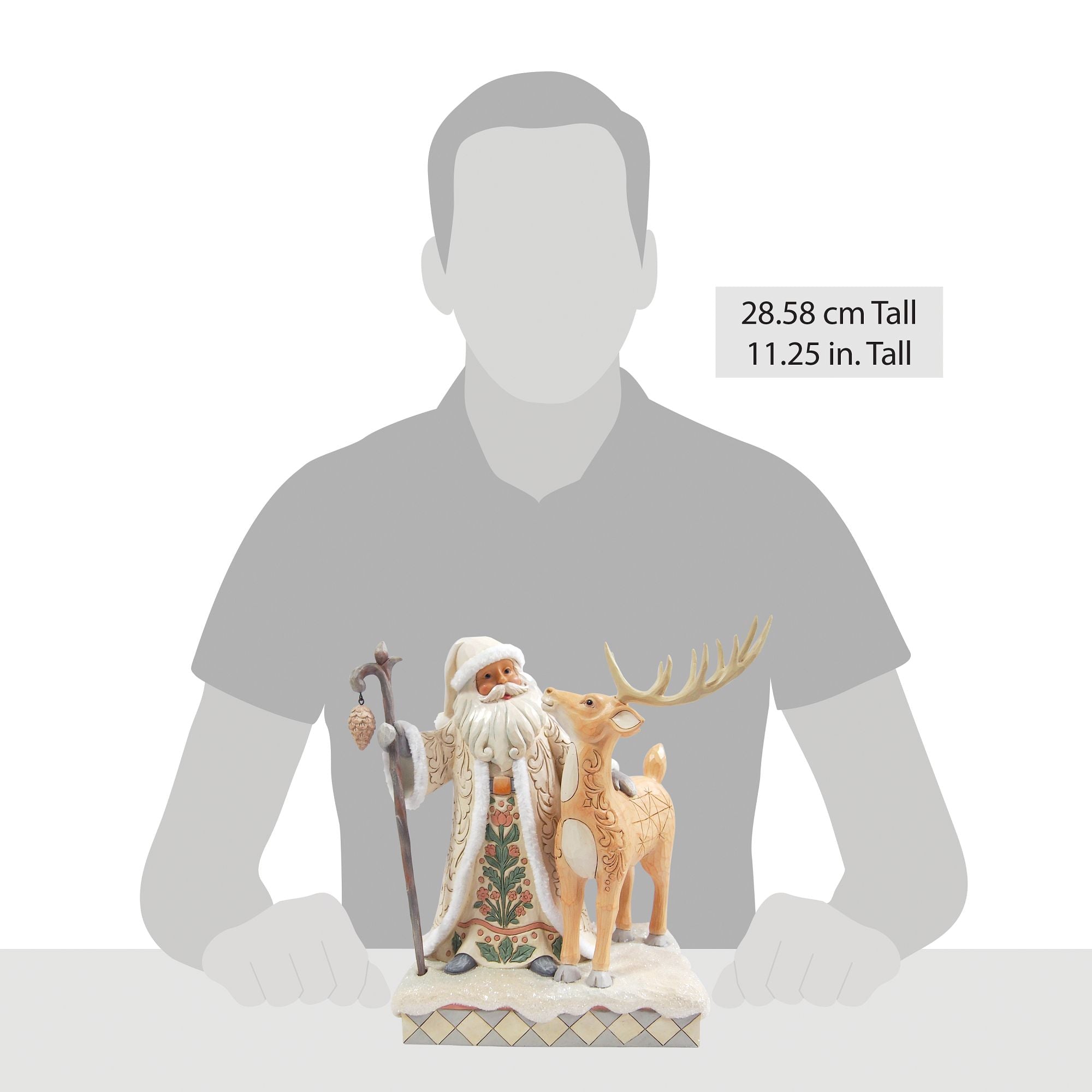 The Advent Sketched for Life 新品 デッドストック Wdlnd Santa with Buck Figurine – Jim Shore