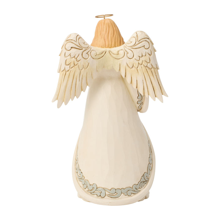 Wdlnd Angel with Dove Figurine