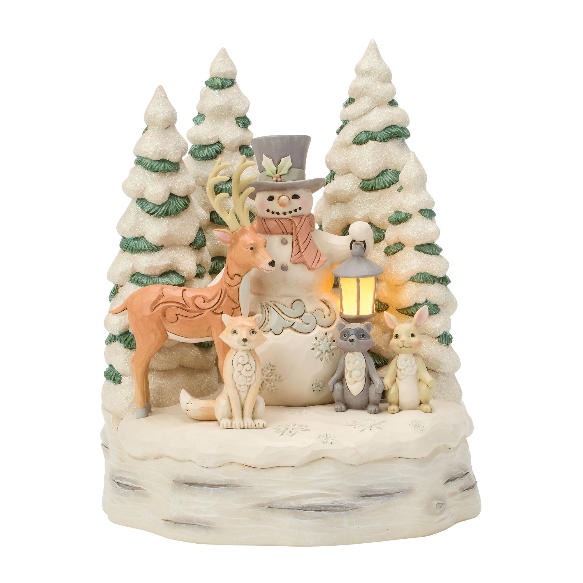 トールペイント ウェルカムボード スノーマン Wdlnd Snowman with Forest Fig – Jim Shore