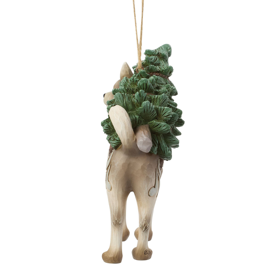 Wdlnd Husky with Tree Ornament