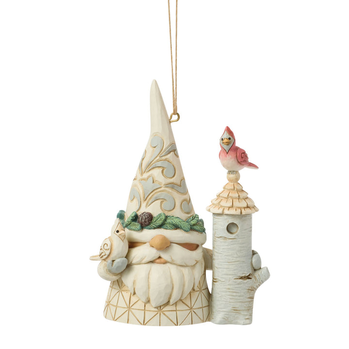 Wdlnd Gnome with Birdhouse Orn