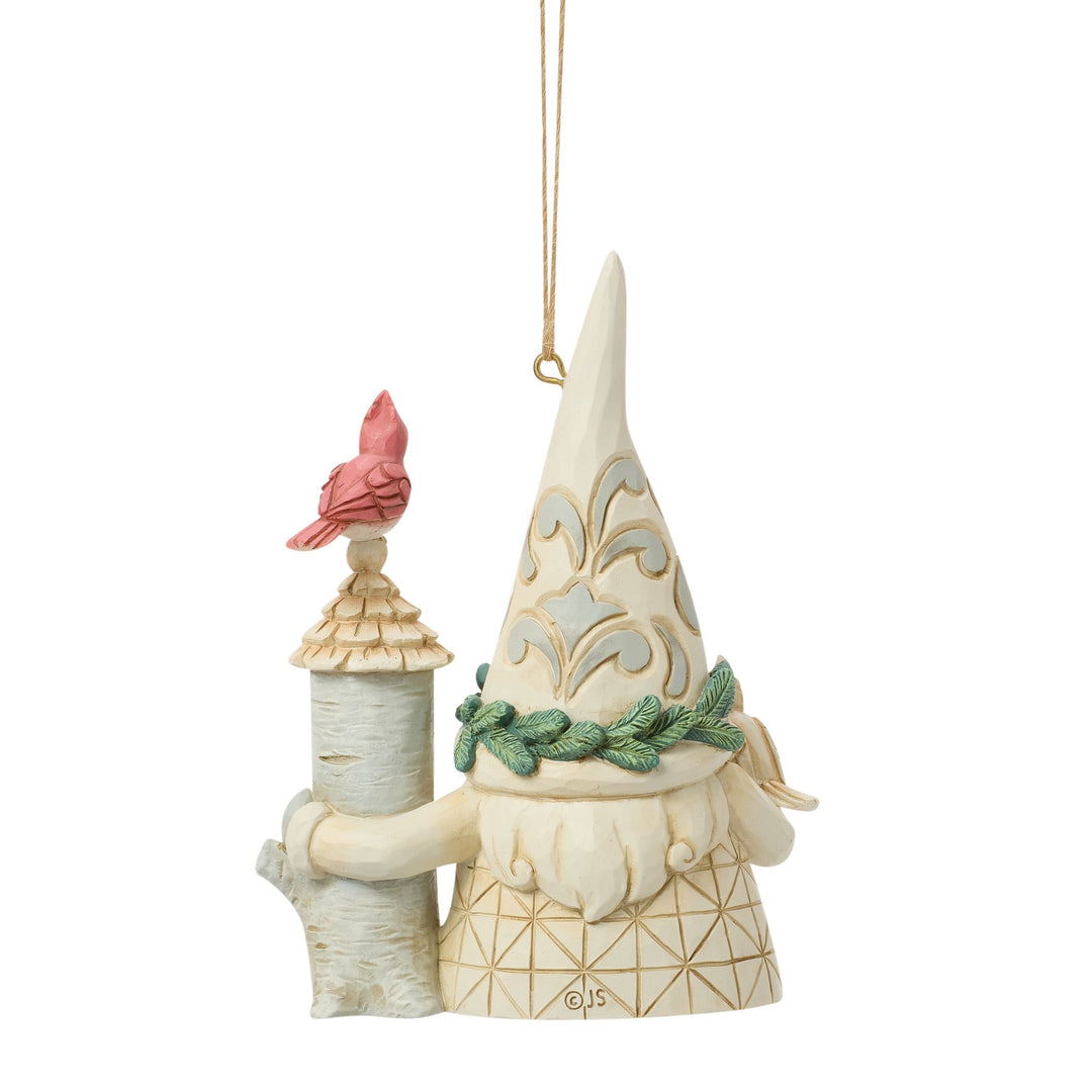 Wdlnd Gnome with Birdhouse Orn