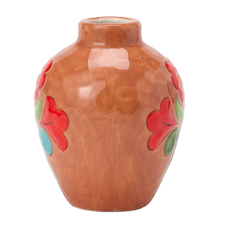 Terracotta with Floral Vase
