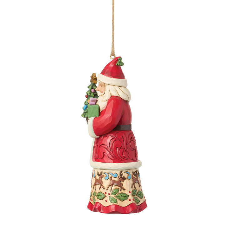 Santa With Gifts Ornament