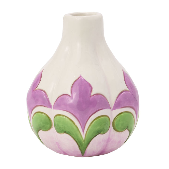 White with Floral Vase