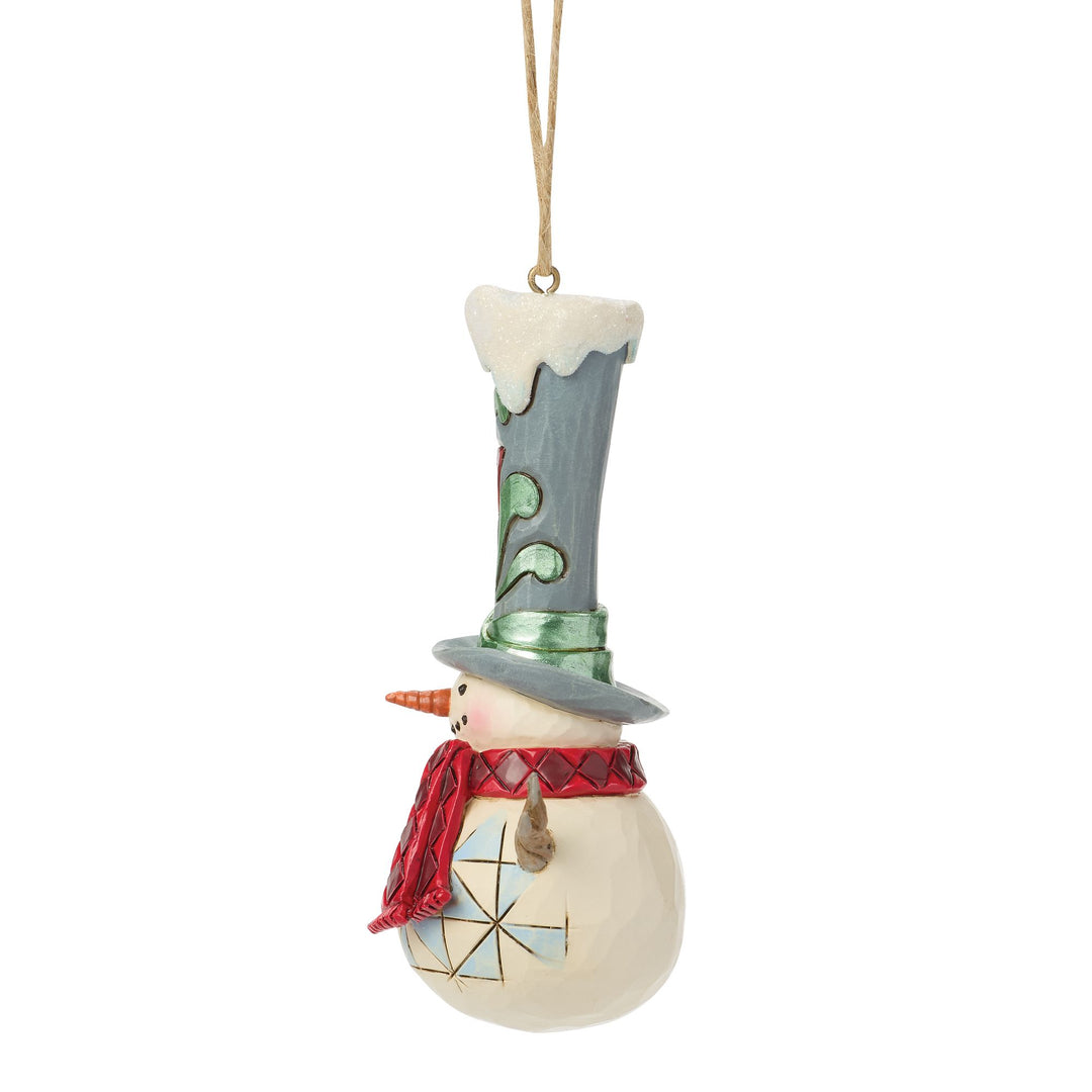 Snowman Tall Top Hat Ornament