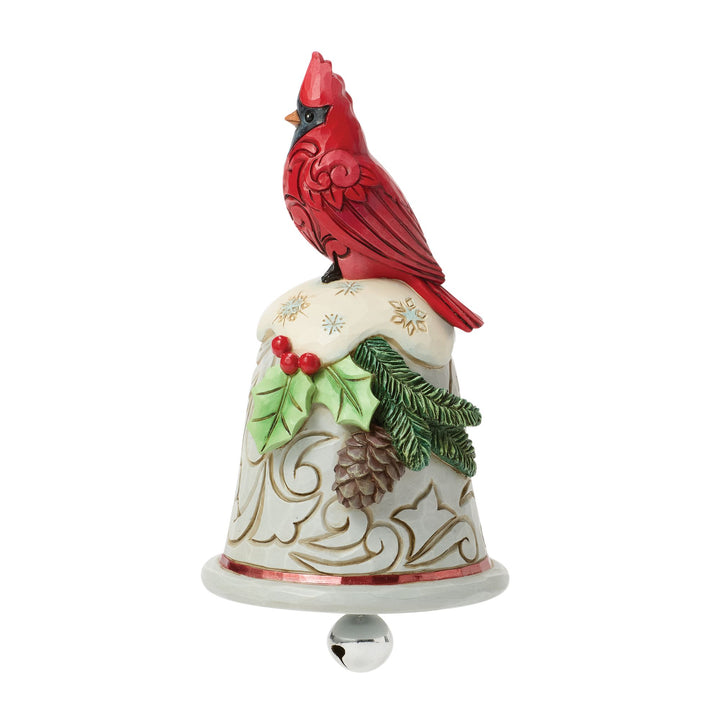 Cardinal Perched on Bell Pint