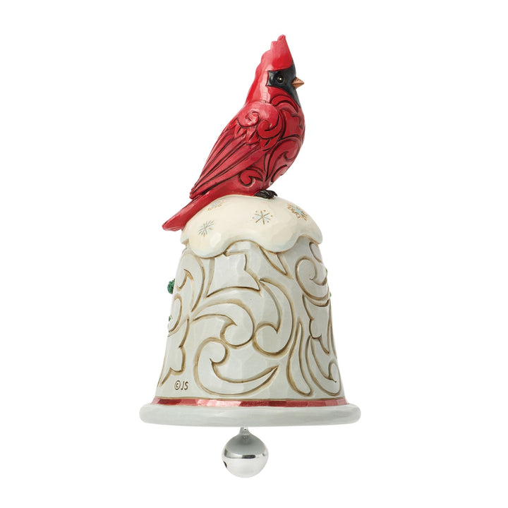 Cardinal Perched on Bell Pint