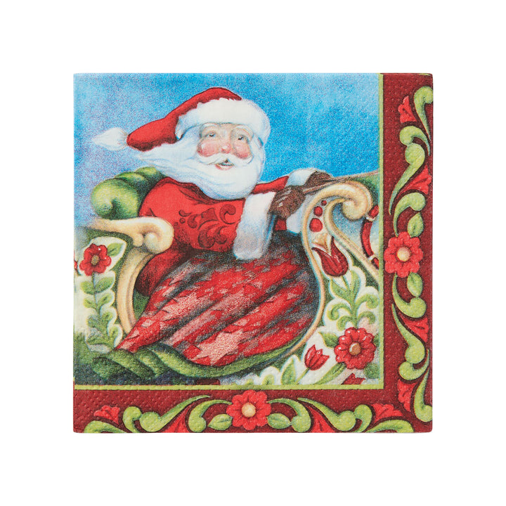 Santa in Sleigh Napkin