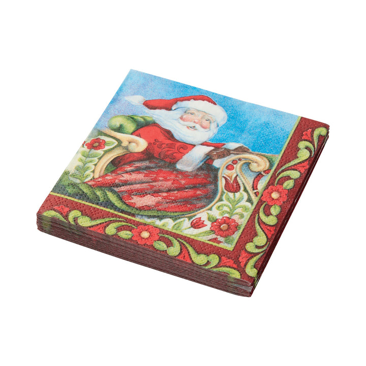 Santa in Sleigh Napkin