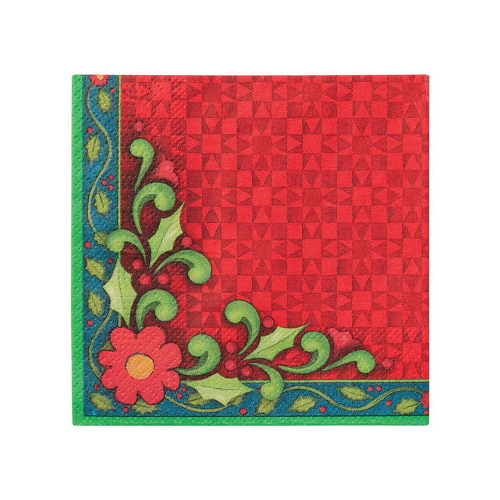 Holly Cocktail Napkin