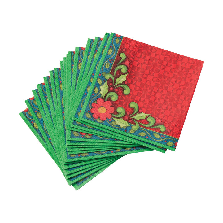 Holly Cocktail Napkin