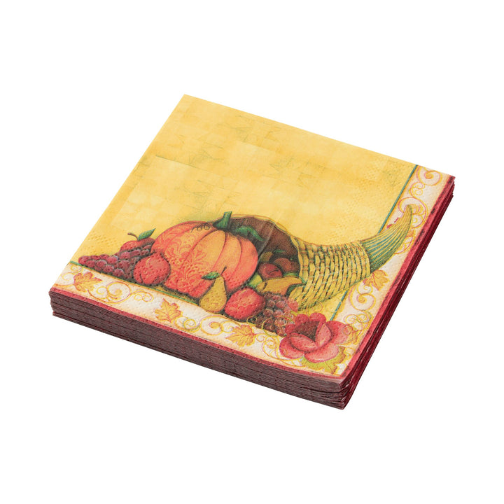 Cornucopia Cocktail Napkin