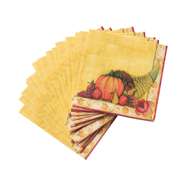 Cornucopia Cocktail Napkin