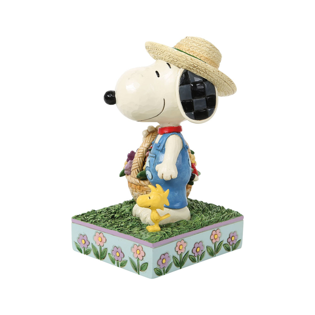Snoopy Holding Flower Basket