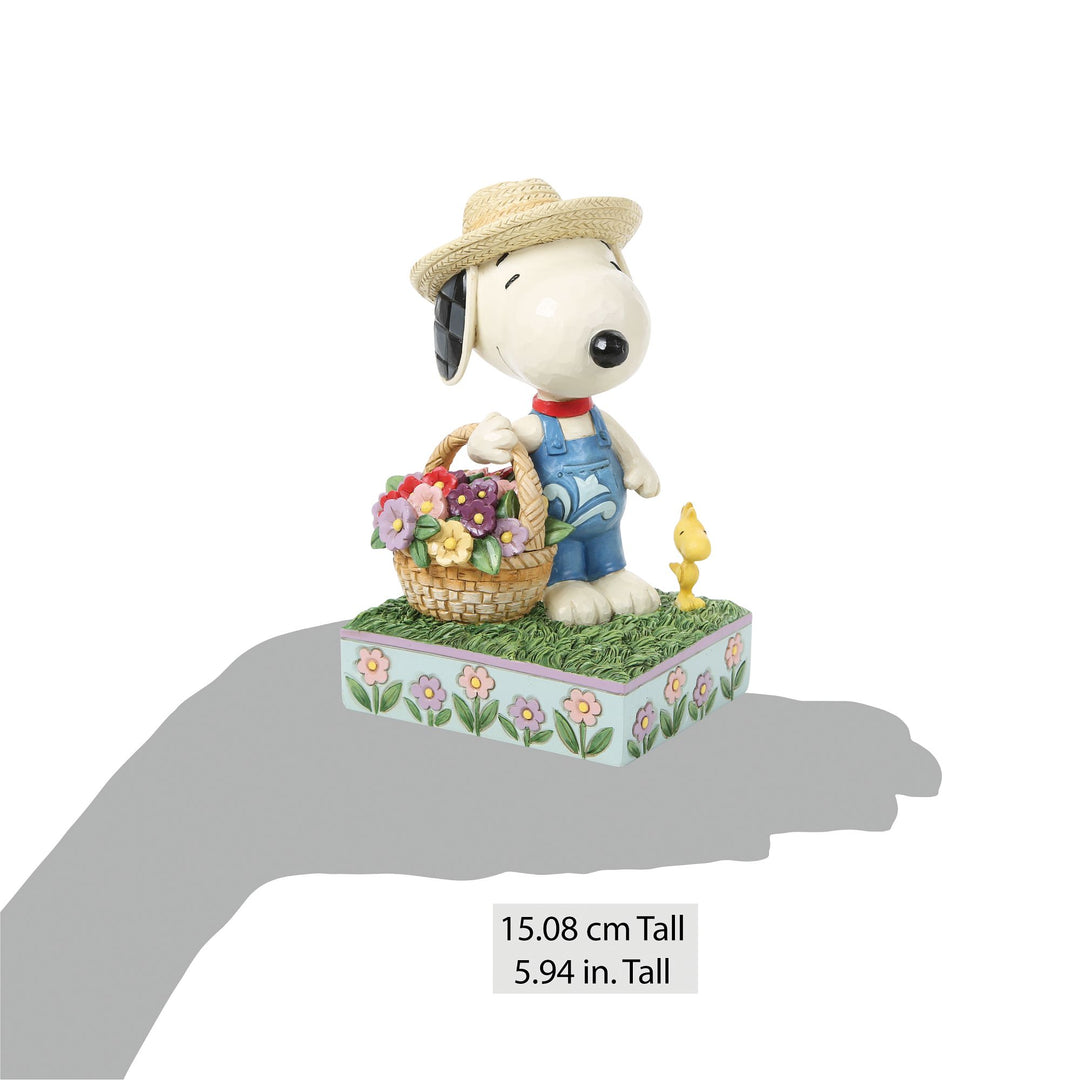 Snoopy Holding Flower Basket