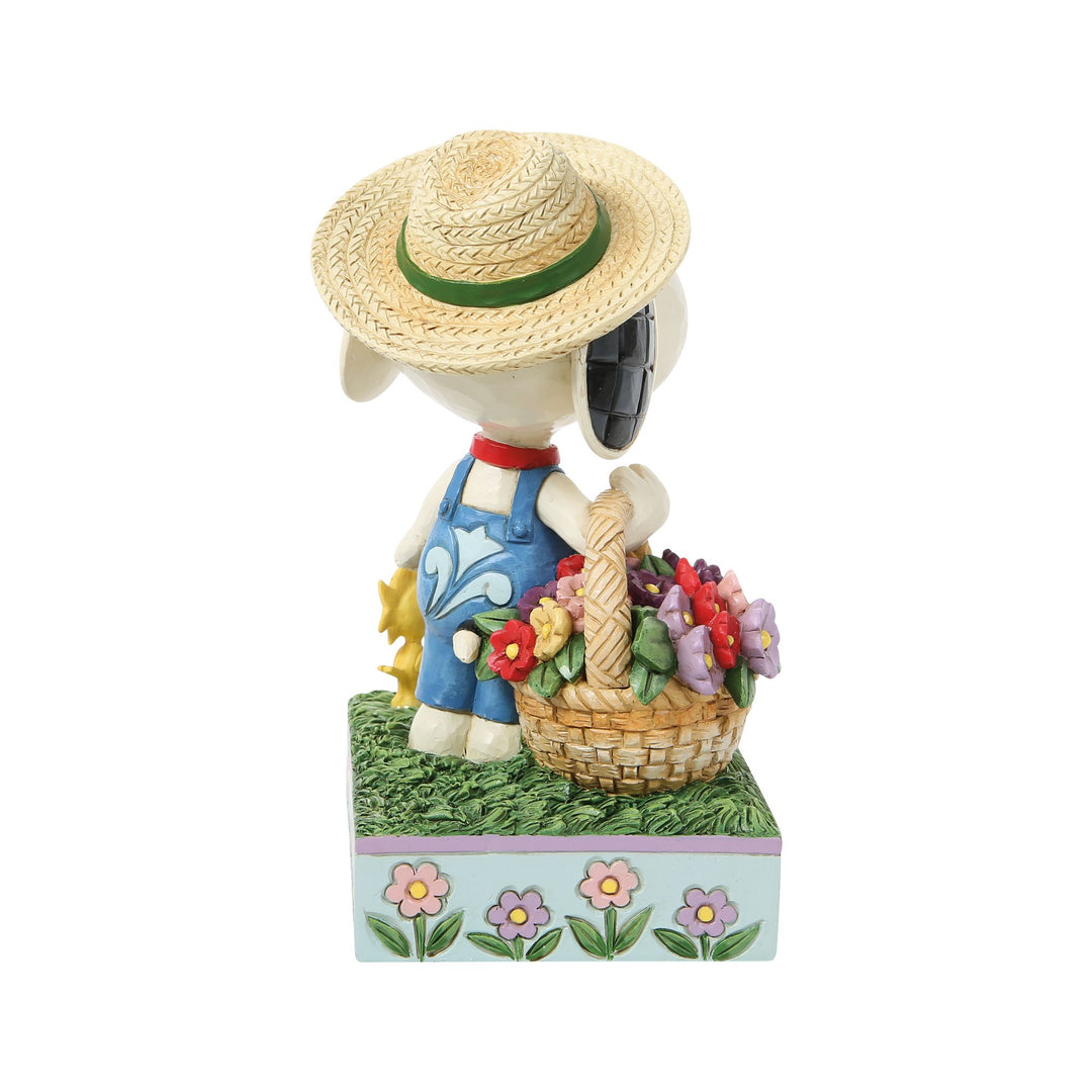 Snoopy Holding Flower Basket
