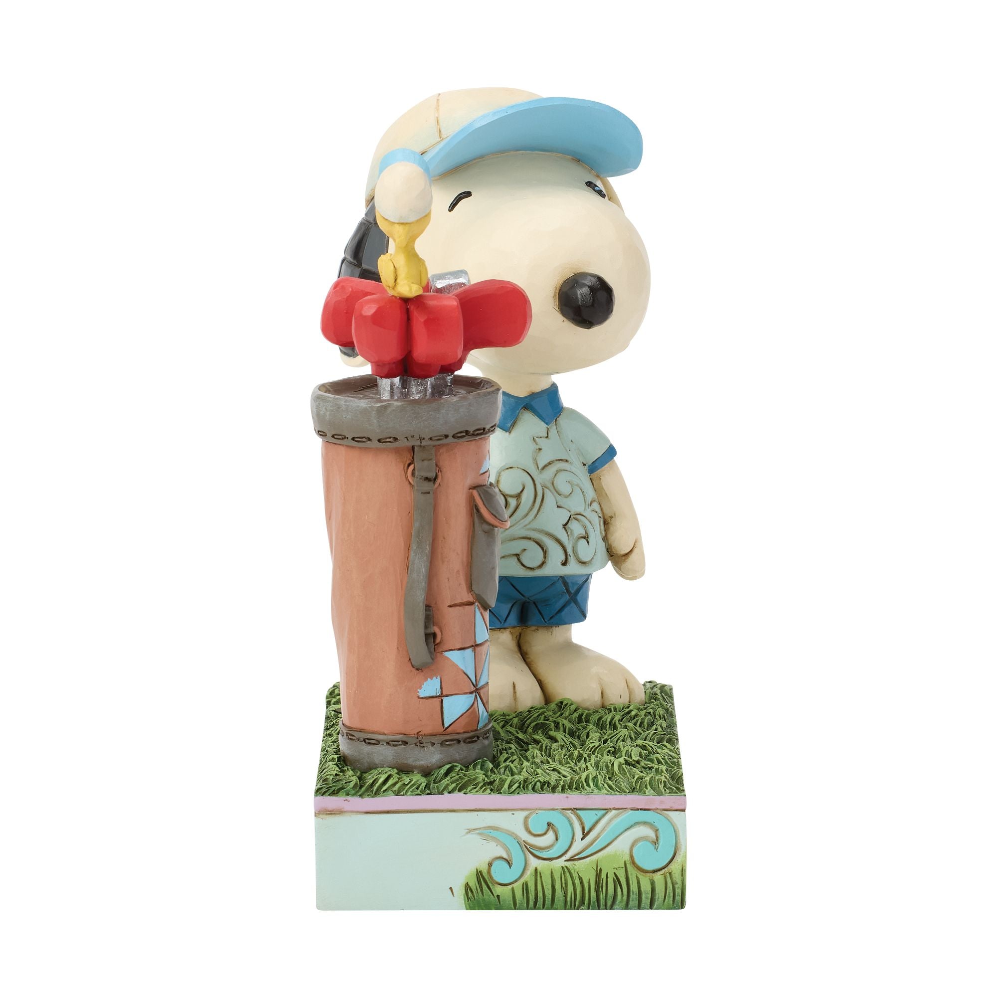 SNOOPY - ふっさん jim shore .frendsウォールアート、ポーセリング Snoopy and Woodstock Golfing – Jim Shore