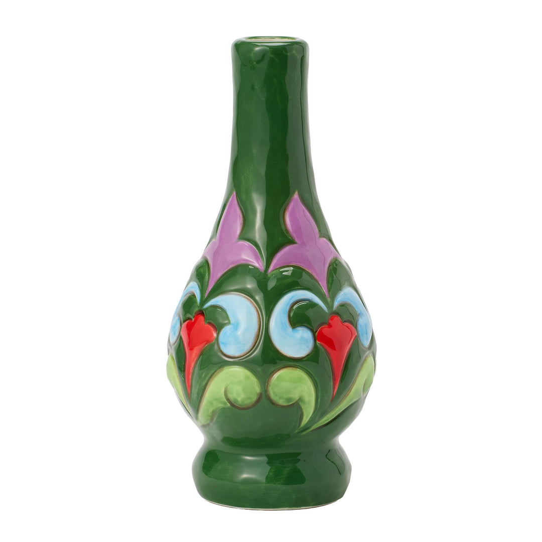 Green with Floral Vase