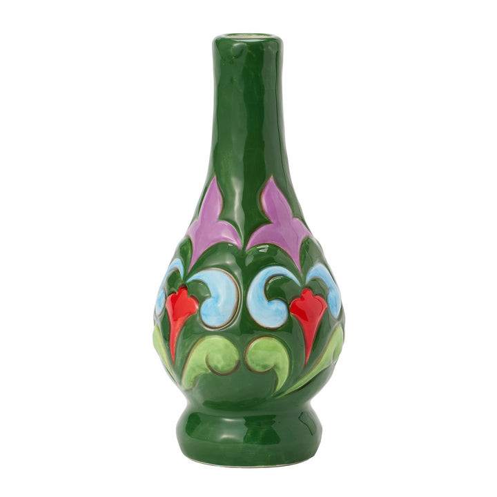 Green with Floral Vase