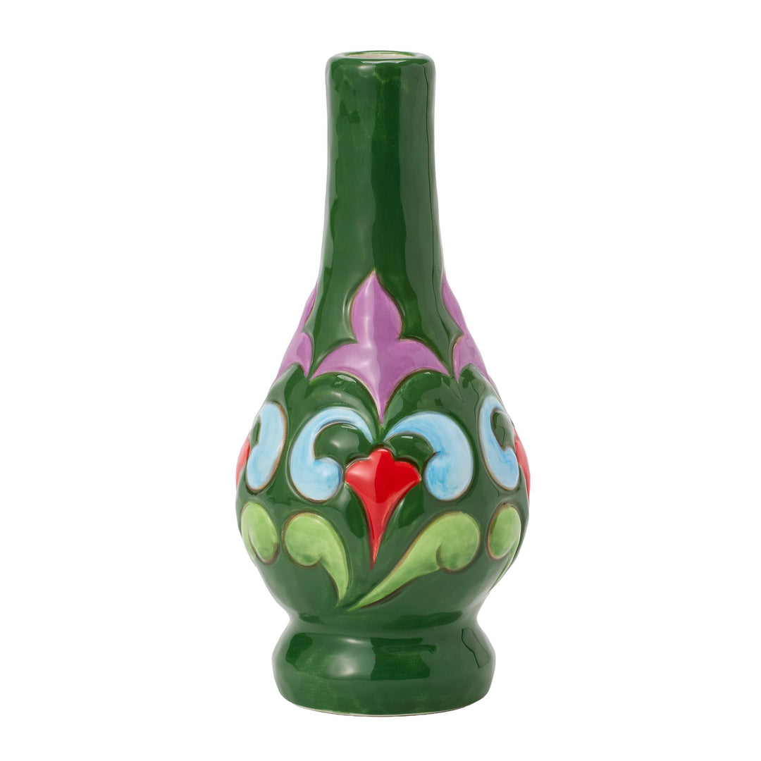 Green with Floral Vase