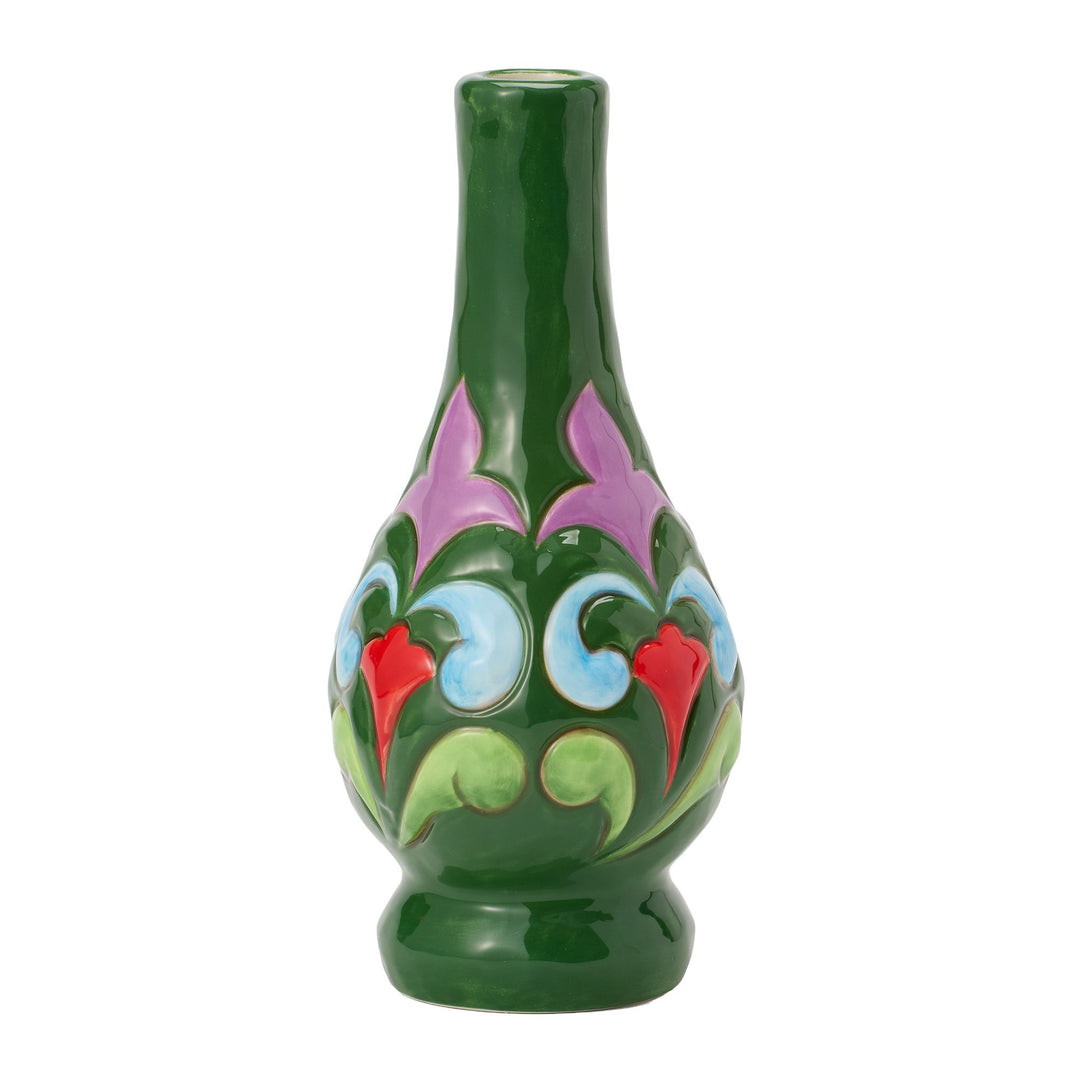 Green with Floral Vase