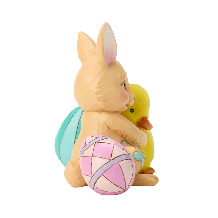Easter Bunny Hugging Duckling
