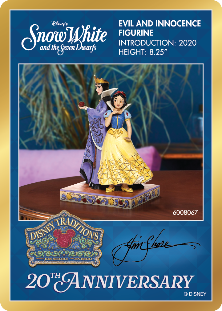 Disney Snow White figurine with card detailing the product's features.