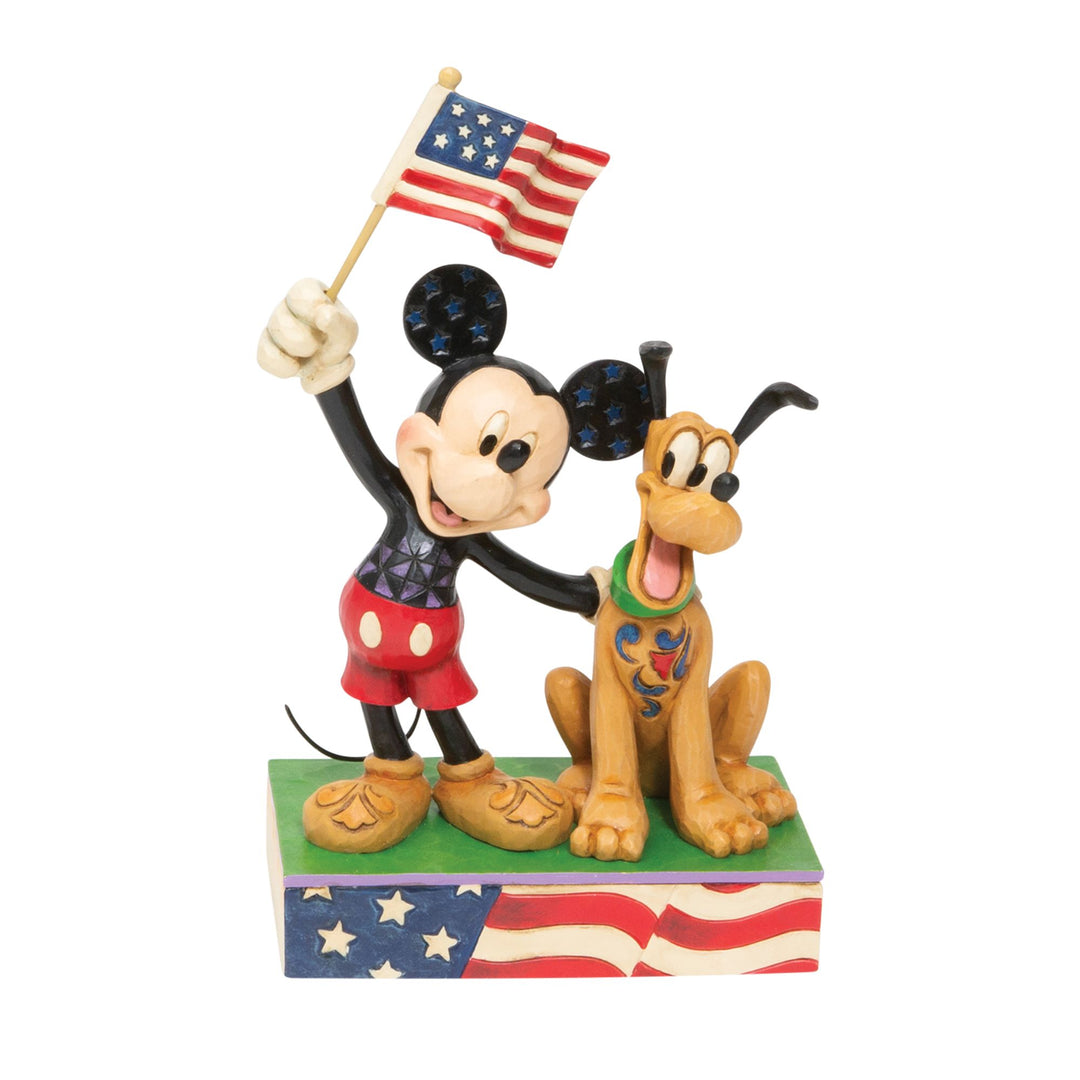 Mickey and Pluto Patriotic – Jim Shore - Main Image